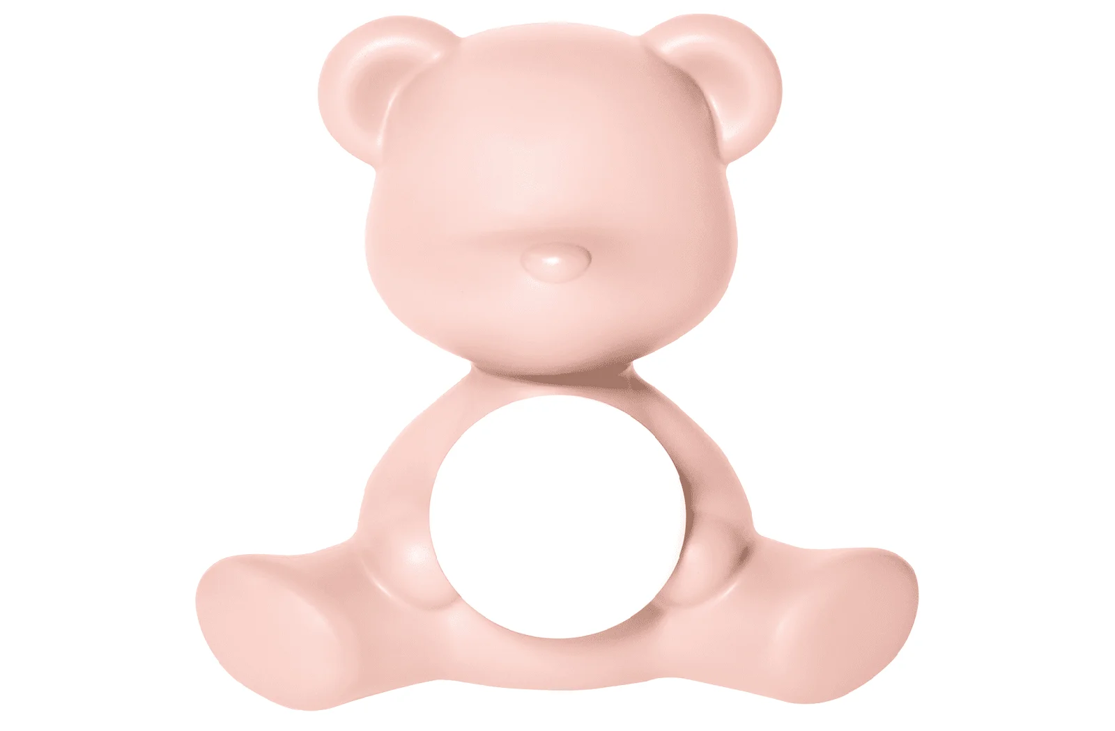 Qeeboo Teddy Girl LED-Leuchte - Wiederaufladbare Tischlampe in Powder Pink, Design von Stefano Giovannoni, kabellos, süßes Teddybär-Design Qeeboo Teddy Girl LED-Leuchte - Wiederaufladbare Tischlampe in Powder Pink, Design von Stefano Giovannoni, kabellos, süßes Teddybär-Design