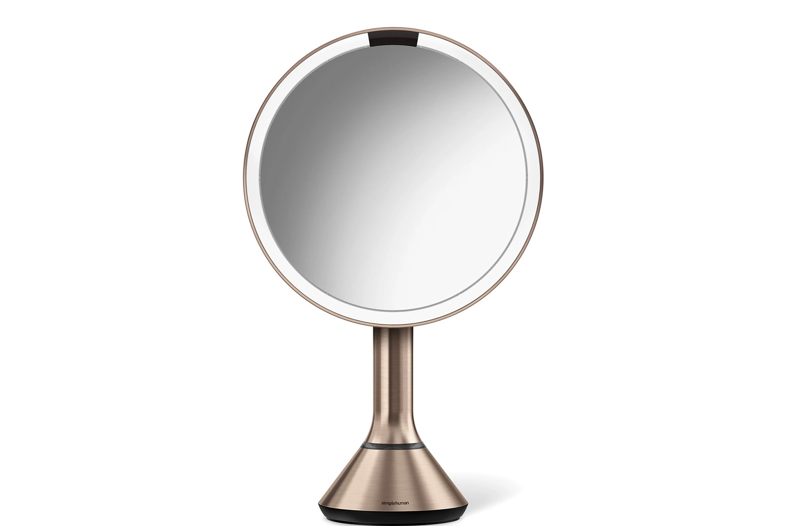 simplehuman Sensorspiegel aufladbar mit Touch-Helligkeitsregelung, 5x Vergrößerung, Edelstahl Roségold, natürliches Licht, kabellos simplehuman Sensorspiegel aufladbar mit Touch-Helligkeitsregelung, 5x Vergrößerung, Edelstahl Roségold, natürliches Licht, kabellos