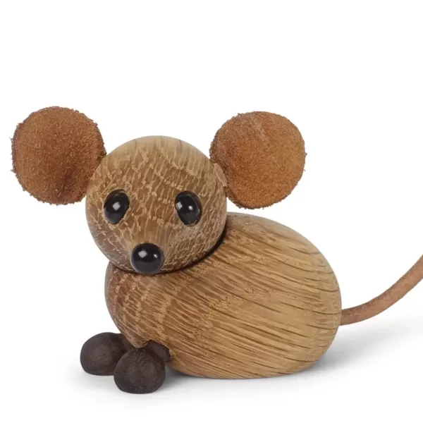 Spring Copenhagen Landmaus Figur aus FSC Eiche | Beweglicher Kopf | Niedliches Design | Geschenkidee für Landleben-Liebhaber | Braun Spring Copenhagen Landmaus Figur aus FSC Eiche | Beweglicher Kopf | Niedliches Design | Geschenkidee für Landleben-Liebhaber | Braun