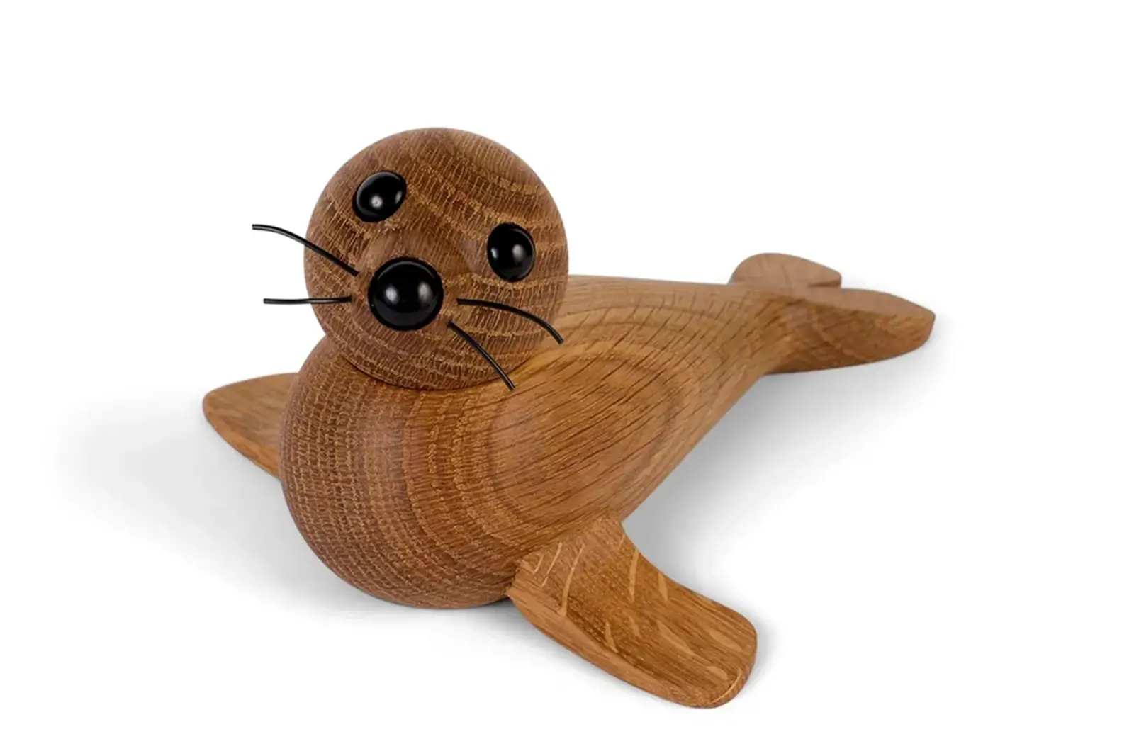 Spring Copenhagen Seehund Mama - Handgefertigte Holzfigur aus Eiche, beweglicher Kopf, Dänisches Design, Braun, 2 Größen erhältlich Spring Copenhagen Seehund Mama - Handgefertigte Holzfigur aus Eiche, beweglicher Kopf, Dänisches Design, Braun, 2 Größen erhältlich