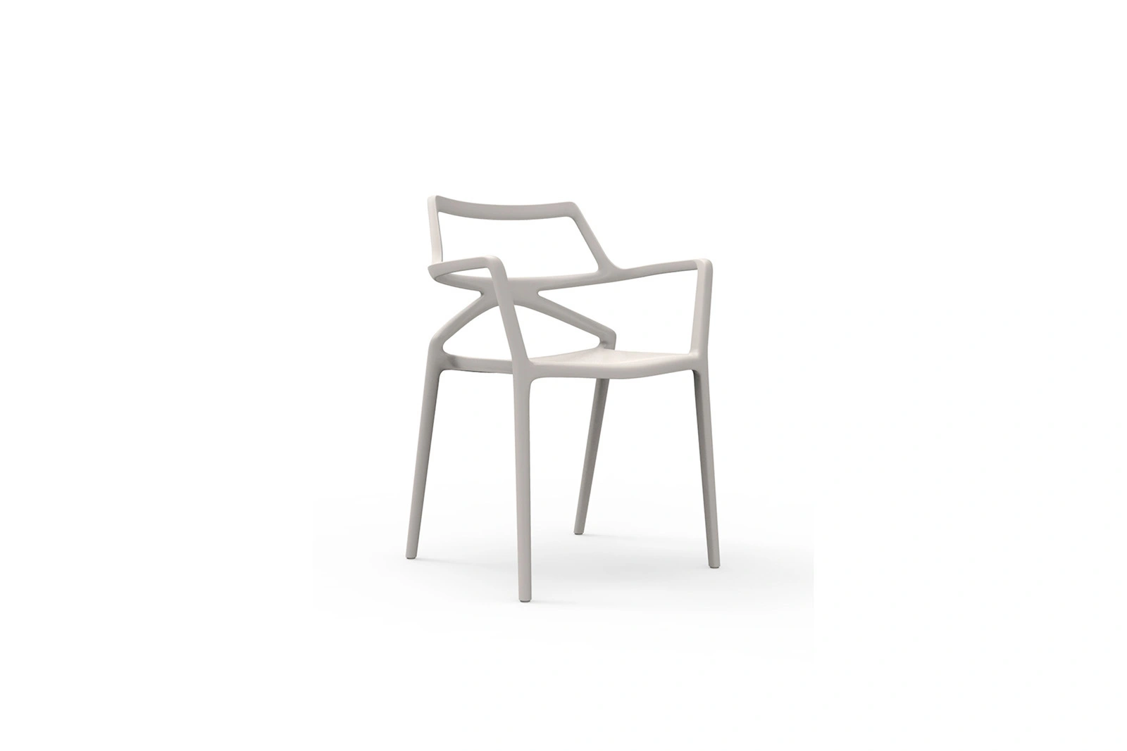 Vondom Delta Stuhl Ecru - Wetterfest, stapelbar, Designer-Möbel von Eugeni Quitllet, 100% recycelbar, modernes und elegantes Design. Vondom Delta Stuhl Ecru - Wetterfest, stapelbar, Designer-Möbel von Eugeni Quitllet, 100% recycelbar, modernes und elegantes Design.