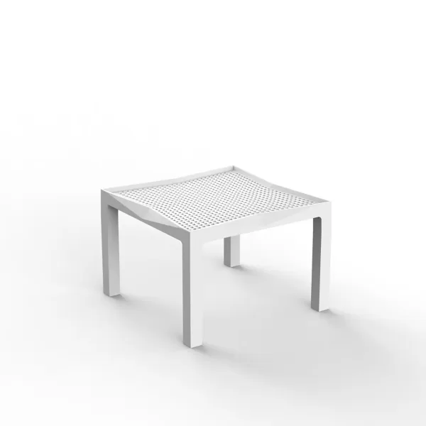 Vondom Voxel Beistelltisch Weiß - Moderner Designertisch von Karim Rashid, geometrisches, wetterbeständiges Kunststoff, 28 cm hoch, 42 cm breit Vondom Voxel Beistelltisch Weiß - Moderner Designertisch von Karim Rashid, geometrisches, wetterbeständiges Kunststoff, 28 cm hoch, 42 cm breit