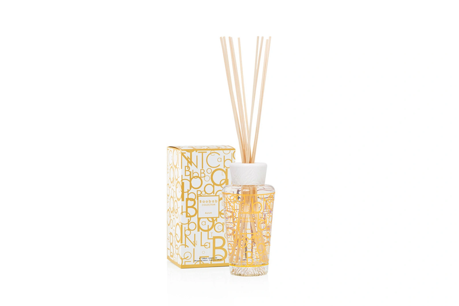 Baobab Aurum Diffuser 250 ml - My First Baobab, Jasmin & Moschus, elegantes Monogramm-Design, Raumduftverteiler für stilvolles Ambiente Baobab Aurum Diffuser 250 ml - My First Baobab, Jasmin & Moschus, elegantes Monogramm-Design, Raumduftverteiler für stilvolles Ambiente