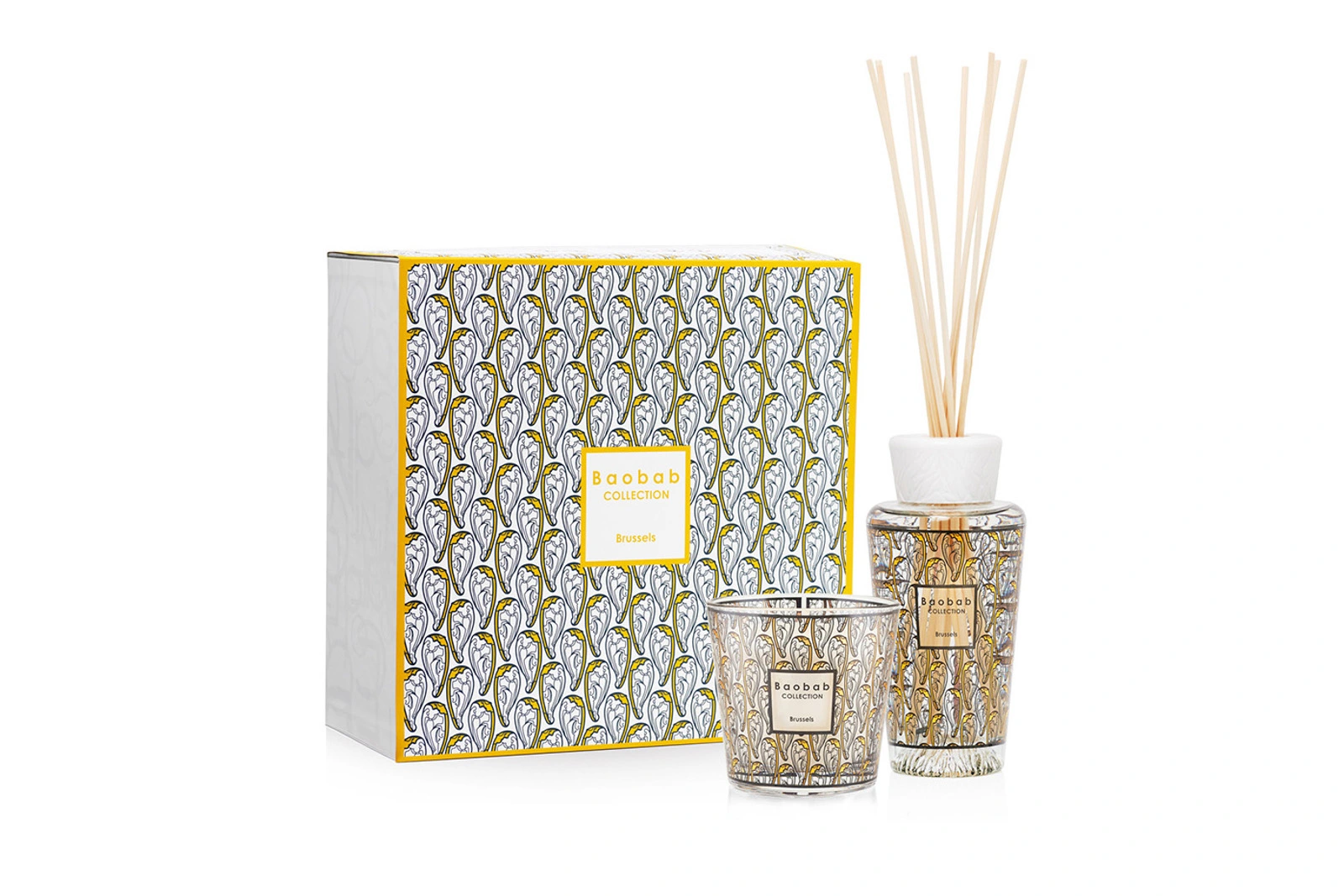 Baobab Brussels Geschenkset: Duftkerze & Raumduft-Diffuser, 250ml, Sandelholz, Honig, Zypresse, edle Geschenkbox, My First Baobab Baobab Brussels Geschenkset: Duftkerze & Raumduft-Diffuser, 250ml, Sandelholz, Honig, Zypresse, edle Geschenkbox, My First Baobab