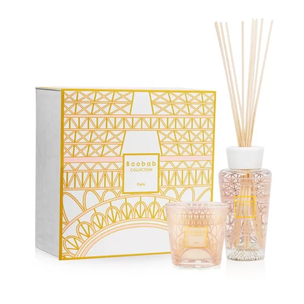 Baobab Paris Geschenk-Set: Duftkerze & Raumduft-Diffuser, romantischer Frühlingsduft mit Linde, Kastanienblüte, Tulpe, 250 ml, edle Geschenkbox Baobab Paris Geschenk-Set: Duftkerze & Raumduft-Diffuser, romantischer Frühlingsduft mit Linde, Kastanienblüte, Tulpe, 250 ml, edle Geschenkbox