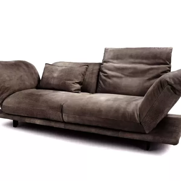 Bullfrog PIROU | Motorisierter 2.5-Sitzer mit Drehfunktion | Crazy Nubuk Leder in Schoko | Ausstellungsstück mit Gebrauchsspuren