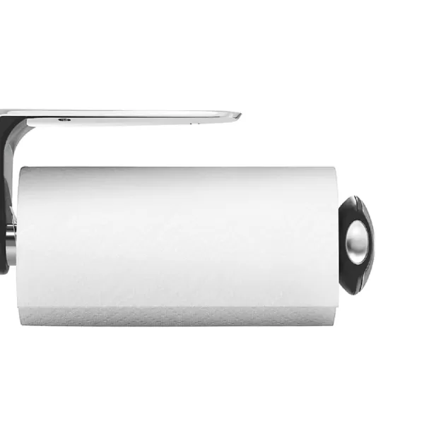 simplehuman Küchenrollenhalter zur Wandmontage, gebürsteter Edelstahl, Schnellspannknopf, extra starke Halterung, für Rollen bis 23 cm