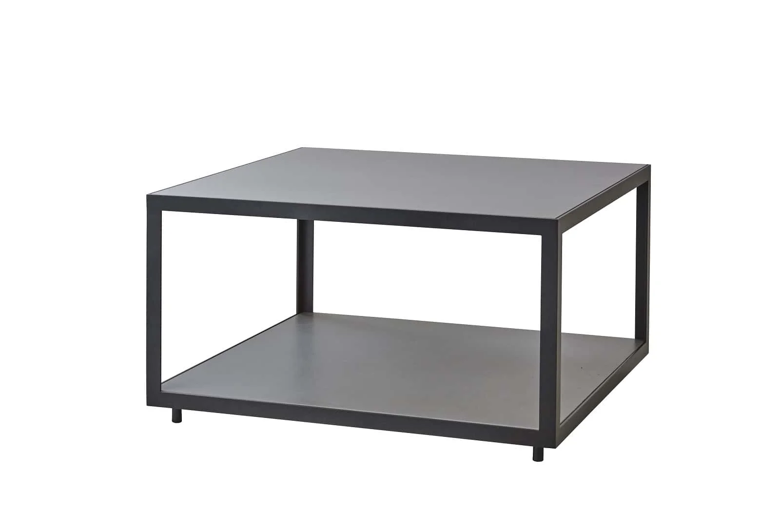 Cane-line Level Couchtisch groß 79x79 cm | Keramikplatte Light Grey | Lava Grey Aluminiumrahmen | Minimalistisches Design Cane-line Level Couchtisch groß 79x79 cm | Keramikplatte Light Grey | Lava Grey Aluminiumrahmen | Minimalistisches Design