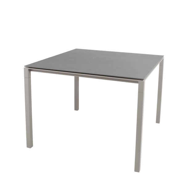 Cane-line Pure Esstisch 100x100 cm - Taupe & Basalt, Aluminiumgestell, kratzfest, UV-beständig, ideal für Outdoor-Einsatz, modernes Design Cane-line Pure Esstisch 100x100 cm - Taupe & Basalt, Aluminiumgestell, kratzfest, UV-beständig, ideal für Outdoor-Einsatz, modernes Design