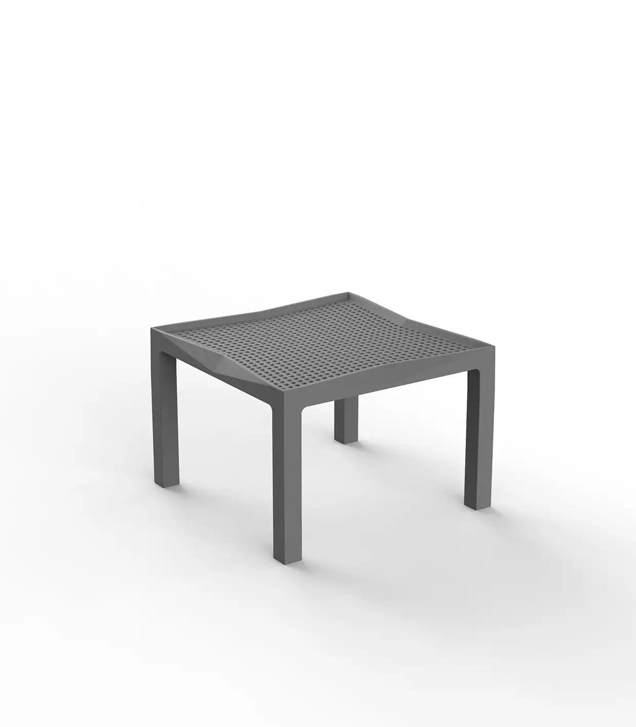 Vondom Voxel Beistelltisch Grau - Geometrisches Design von Karim Rashid, wetterbeständiger Kunststoff, 28 cm hoch, 42 cm breit, modern & funktional Vondom Voxel Beistelltisch Grau - Geometrisches Design von Karim Rashid, wetterbeständiger Kunststoff, 28 cm hoch, 42 cm breit, modern & funktional