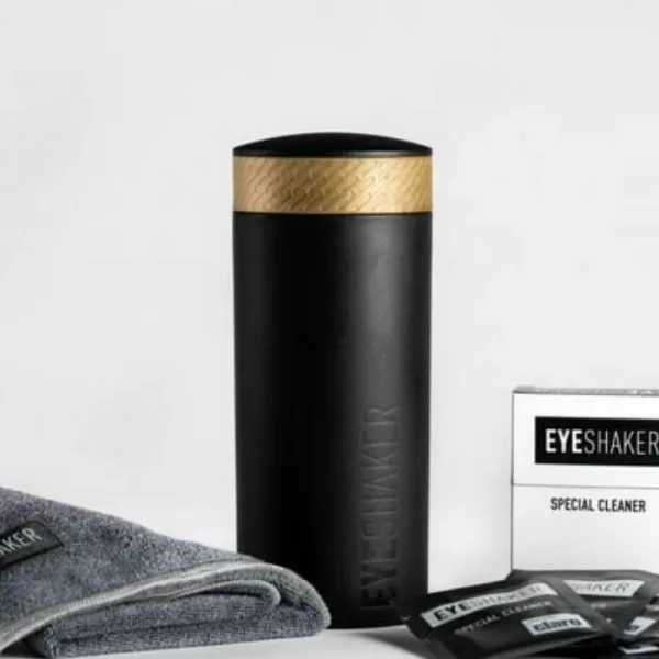 NOVO EyeShaker Brillenreinigung Set mit Box – Shaker, Mikrofasertuch, Spezialreiniger für optimale Brillenpflege und Glanz. NOVO EyeShaker Brillenreinigung Set mit Box – Shaker, Mikrofasertuch, Spezialreiniger für optimale Brillenpflege und Glanz.