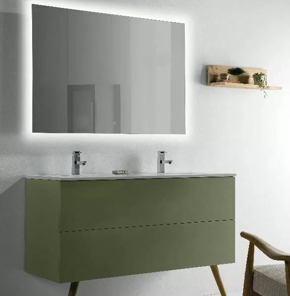 Spiegel 800x700mm mit indirekter LED-Beleuchtung, Spiegelheizung & Multifunktionsanzeige für Raumtemperatur und Zeit - modernes Design Spiegel 800x700mm mit indirekter LED-Beleuchtung, Spiegelheizung & Multifunktionsanzeige für Raumtemperatur und Zeit - modernes Design