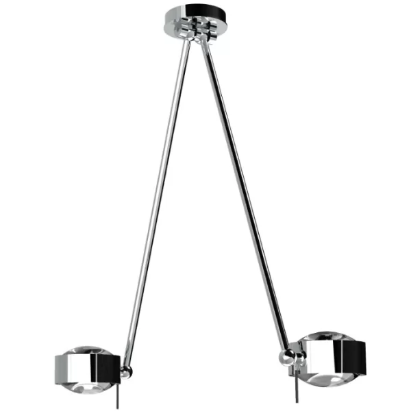 Top Light Puk Maxx Ceiling Sister LED Deckenleuchte, dimmbar, drehbar, weiß, Chrome, Metall/Gips, IP20, 350-1050mm, elegante Raumbeleuchtung Top Light Puk Maxx Ceiling Sister LED Deckenleuchte, dimmbar, drehbar, weiß, Chrome, Metall/Gips, IP20, 350-1050mm, elegante Raumbeleuchtung